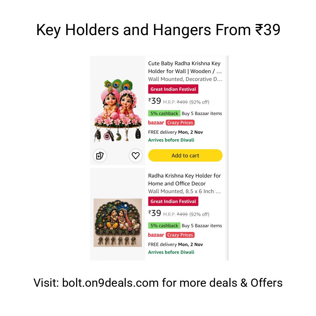 Key Holders and Hangers From ₹39
https://amzn.clnk.in/o1bg