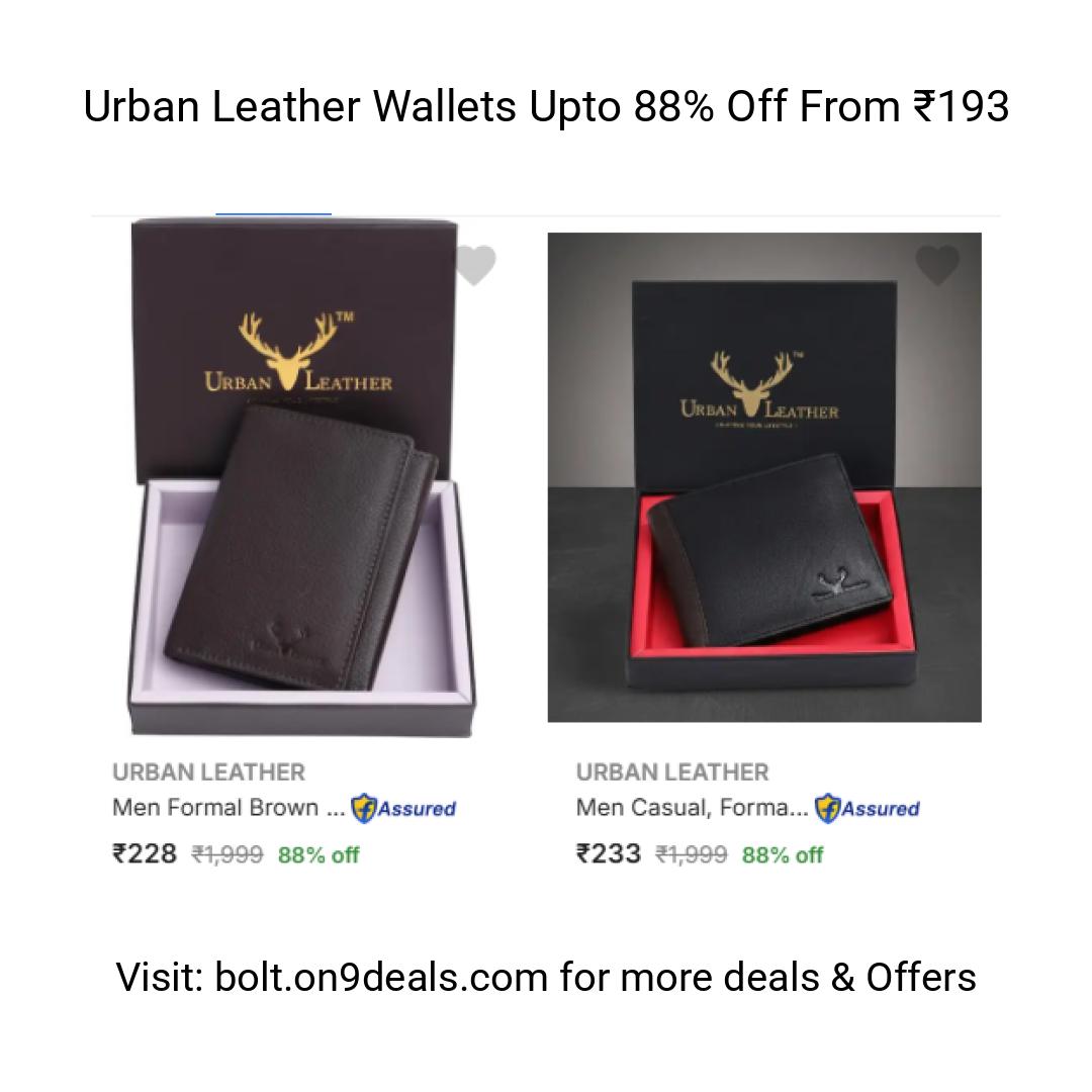 Urban Leather Wallets Upto 88% Off From ₹193
https://fktr.in/7G3KPal