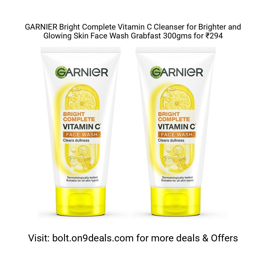 GARNIER Bright Complete Vitamin C Cleanser for Brighter and Glowing Skin Face Wash
https://fktr.in/z51jxku
Grabfast 300gms for ₹294