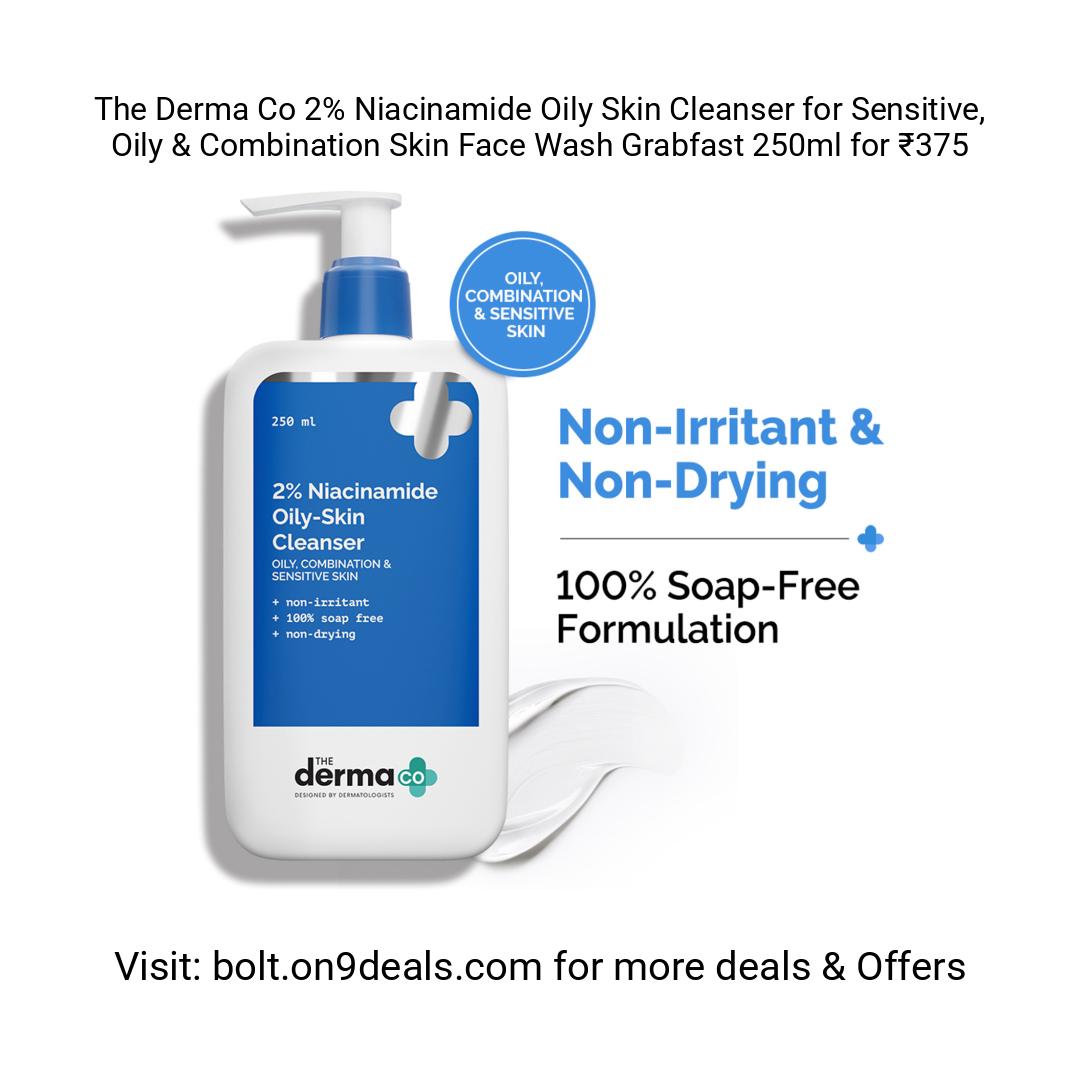 The Derma Co 2% Niacinamide Oily Skin Cleanser for Sensitive, Oily & Combination Skin Face Wash
https://fktr.in/Ubnsz9T
Grabfast 250ml for ₹375