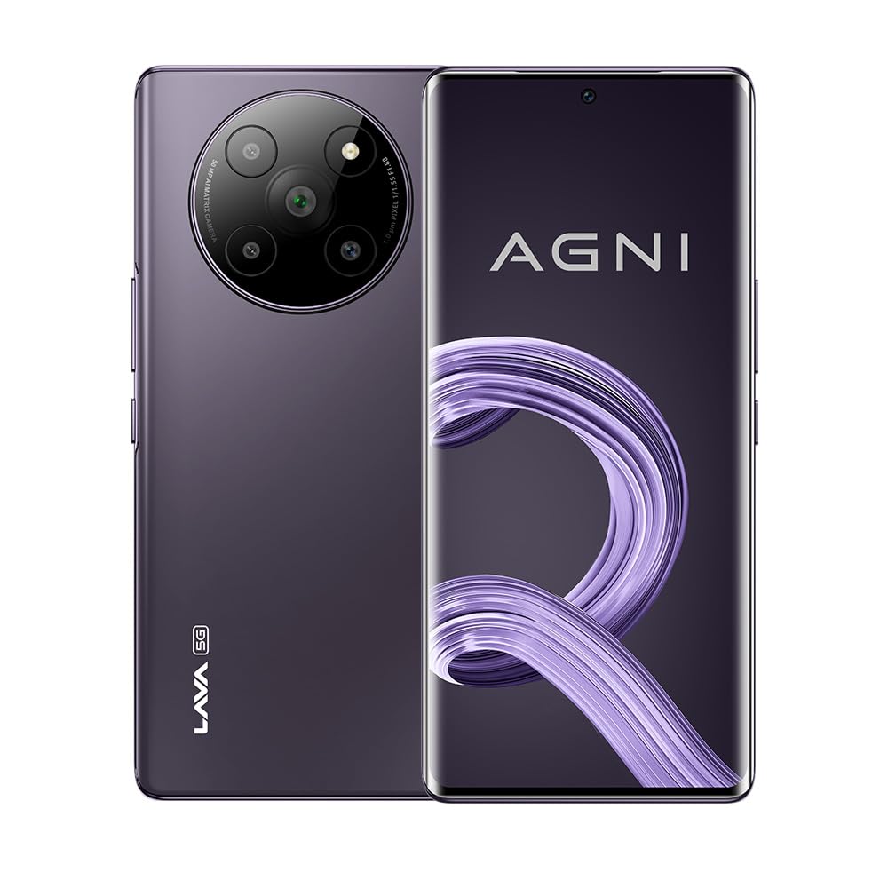 Lava Agni 2 5G Smartphone 8GB RAM 256GB Storage Dimensity 7050 Amoled display Clean Android In-Display Fingerprint from Rs.14,800
