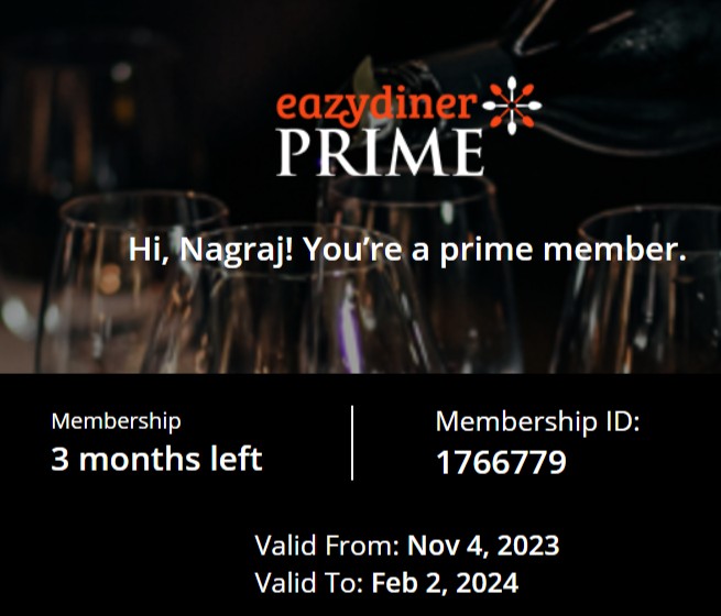 Eazydiner 3 Months Prime Membership For Free