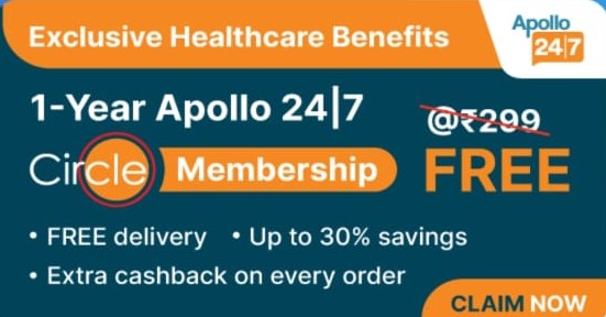 Apollo Circle Membership 6 Months Plan for Free or 12-Month Plan at Just Rs.99 – Limited Time Offer