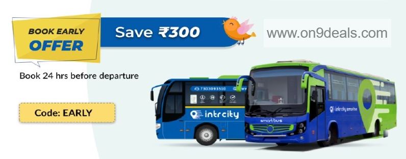 Intrcity Bus Offers: Save Big on Your Next Journey Get Rs.300 Discount on Bus Bookings