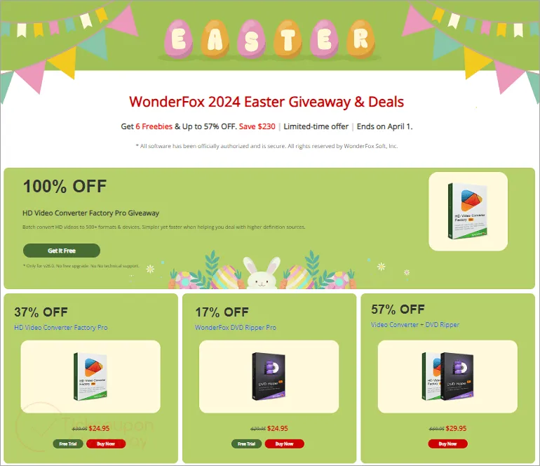 WonderFox Easter Giveaway: Get 6 Freebies & Exclusive Deals